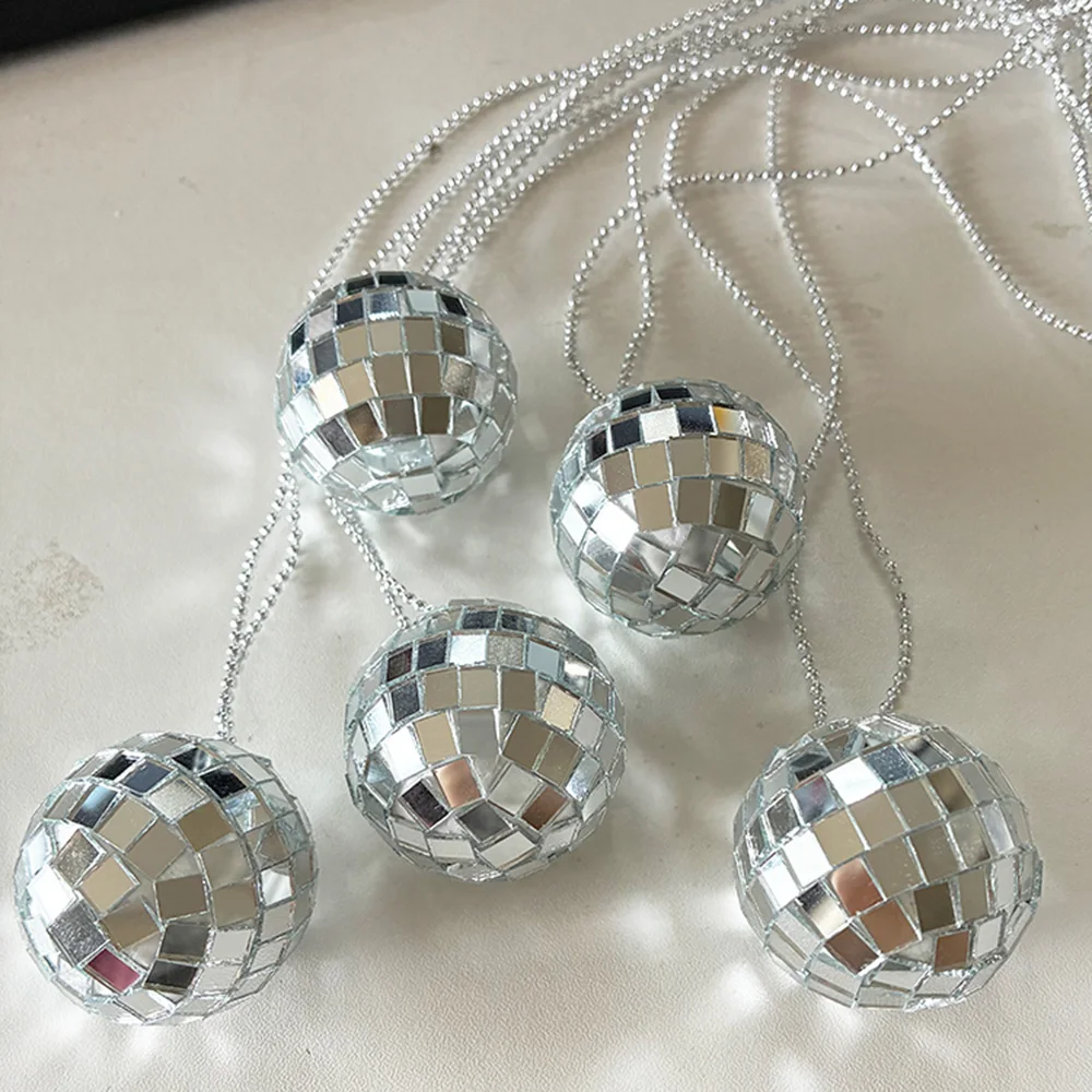 12 Llaveros De Bola De Discoteca, Espejo Plateado, Llavero De Bola