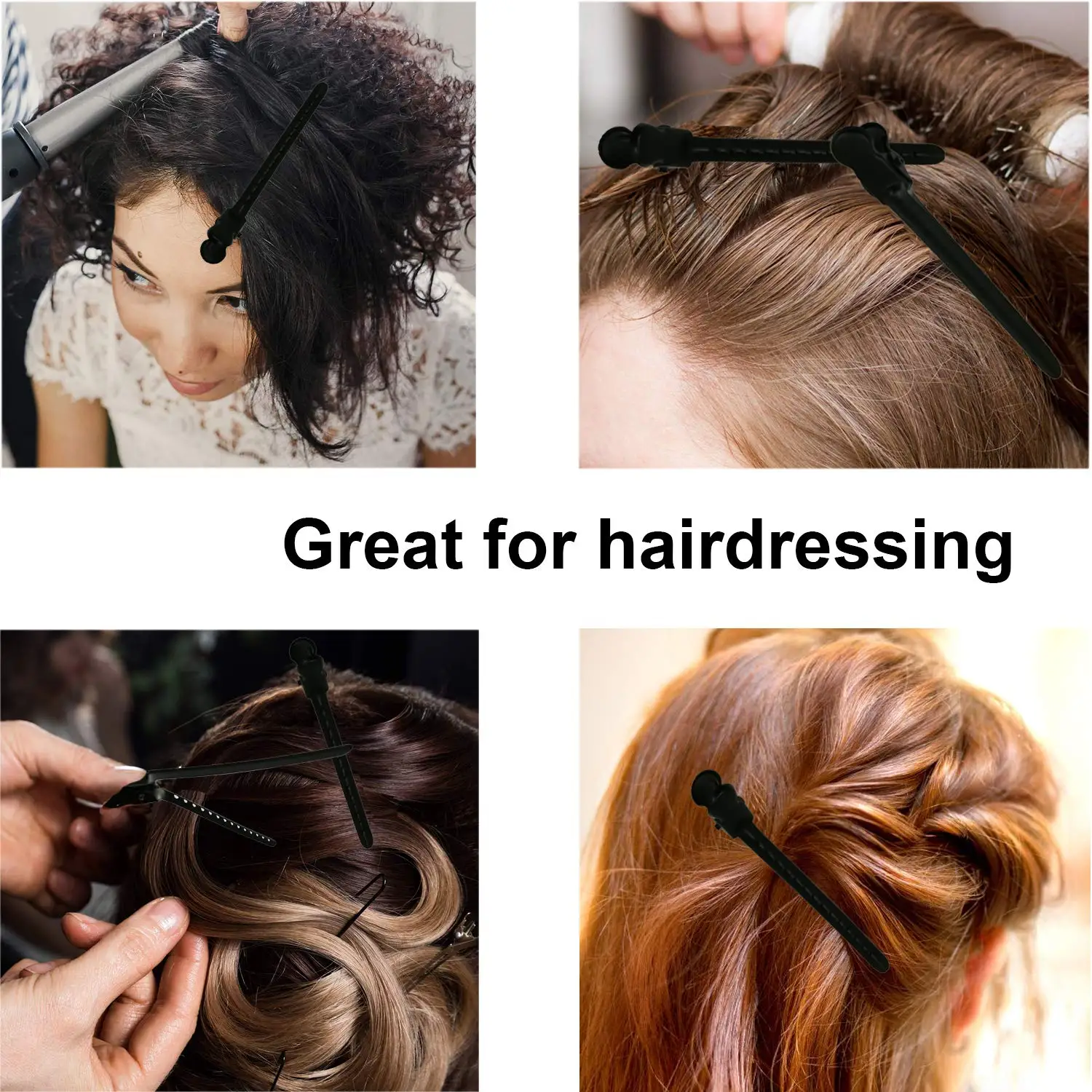 12Pc/Box Aluminum Hairpin Duckbill Hairpin Hairdressing Clip Hair Fixed Hairclips Salon Home Stlying Tool