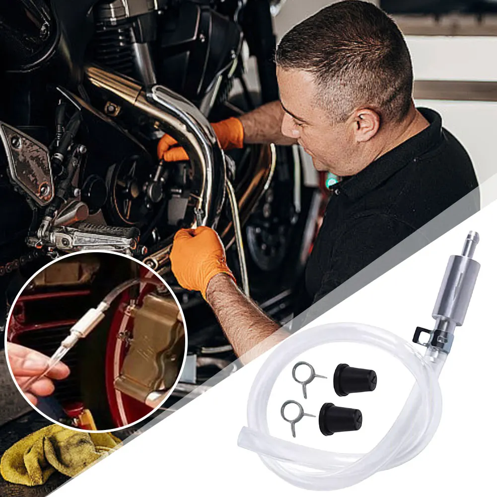 One Way Check Valve Tube Wear Resist Brake Fluid Bleeder Hose Leak-Proof Vehicle Clutch Bleeder Pipe for Car Motorcycle Clutch