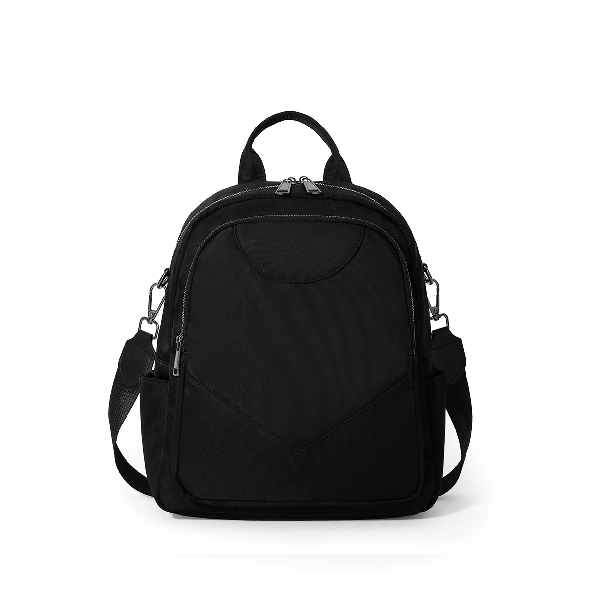 Hong Kong Simple Color-Blocked Women's Backpack 2025 New Large-Capacity Nylon Anti-Theft Backpack Versatile Casual School Bag for Shopping, Travel, Commuting, and Work