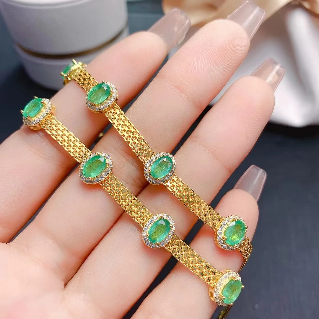 Dainty Green Emerald Bracelet in Sterling Silver, May Birthstone – Dainty  Rocks Jewellery