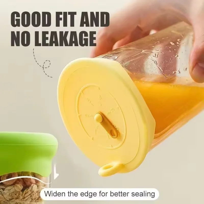 2/4/8PCS Food Grade Silicone 3-Piece Bowl Lid High Temperature Round Refrigerator Leftovers Universal Sealing Lid food cover fresh keeping cover preservation cover bowl cover