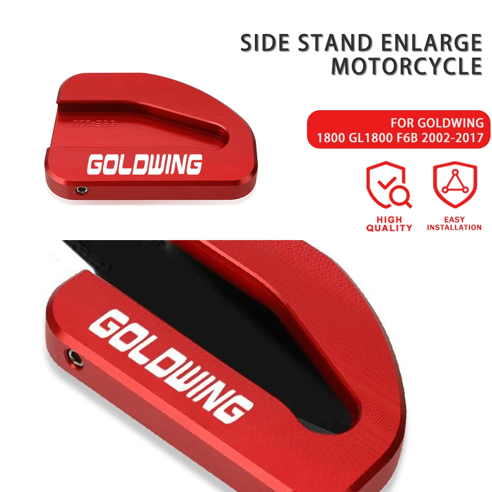 

Motorcycle Side Stand Pad Plate Kickstand Enlarger Support Extension For HONDA GL1800 Gold Wing Goldwing 1800 F6B 2002 2003-2017