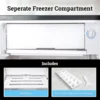 2.6 Cu.Ft. Compact Refrigerator with Freezer, 2 Shelfs, Perfect for Homes, Offices, Dorms, Black 6