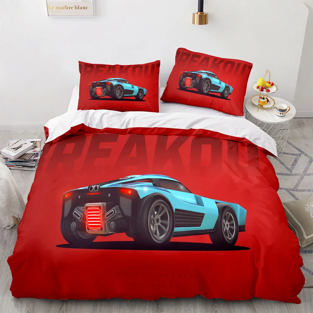 Supstar Jogo de cama Racing Story Carros capa de edredom sem