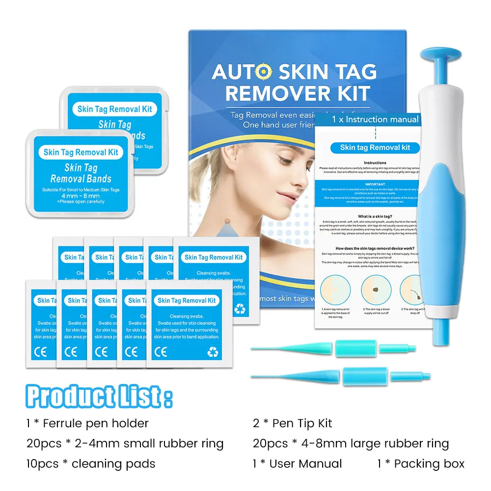 2-in-1 Auto Micro Skin Tag Remover Spot Removal Device Skin Tag Removal Kit for Adult Mole Wart Remover Face Care Beauty Tools skin tag removal tool skin tag removal pen