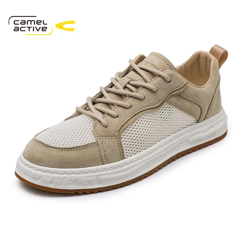 Camel Active Brand New Summer Mesh (Air Mesh)+ Pelle Di Cinghiale Traspirante Leggero Lace-Up Moda Uomo Scarpe Casual Dq120058