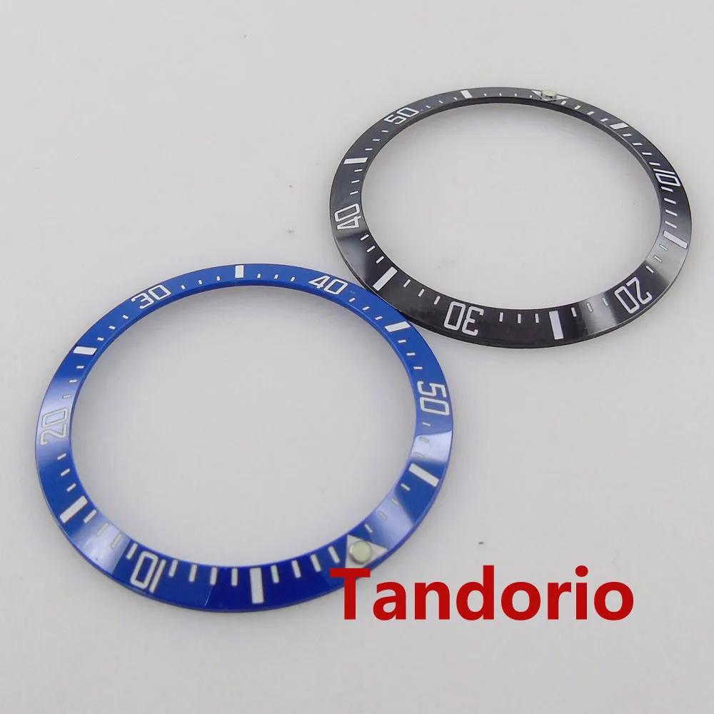 

38mm/35.4mm Slope Black/Blue Ceramic Bezel Insert Watch Replacement Luminous Dot For 38mm/40mm Men Watches Replace Accessorie