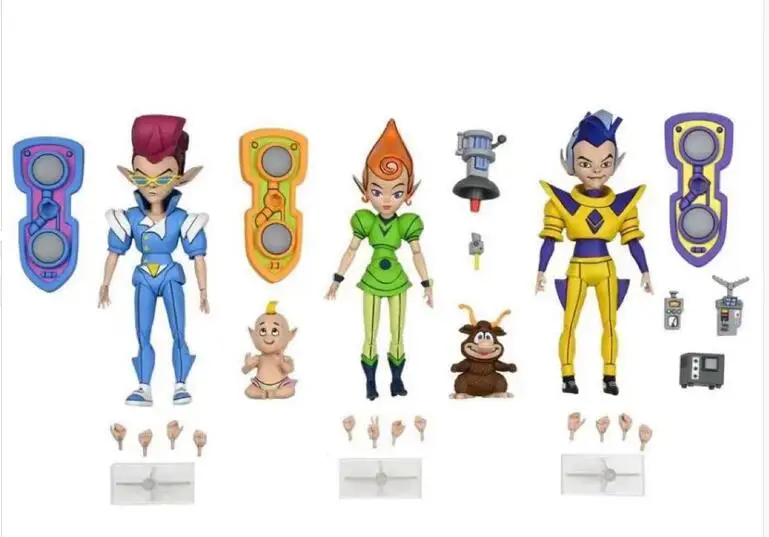 Neca 3Pcs Teenage Mutant Ninja Turtles Krang Tartarughe I Neutrinos Turtles Classic Mobile Action Figure Toys