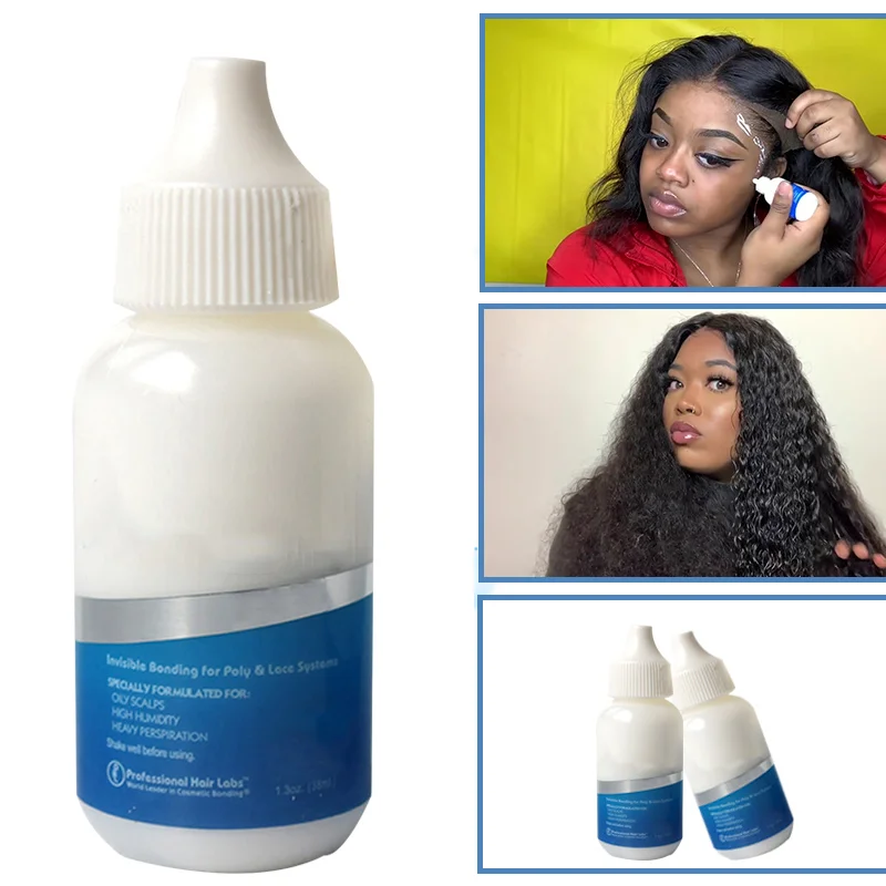 Lace Wig Glue Hair Replacement Adhesive Wig Glue for Front Lace Wig 1.3OZ  Hair Glue Invisible Bonding Waterproof Lace Front Glue for Closure