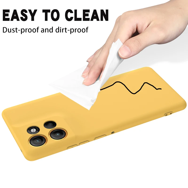 Soft Premium Liquid Silicone Strap Phone Case with Flocking Interior