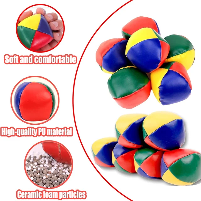 1/3/6Pcs Juggling Balls for Beginners Soft Juggle Ball Kit Easy-to-Handle Mini Juggling Balls Perfect for Fun and Stress Relief 2