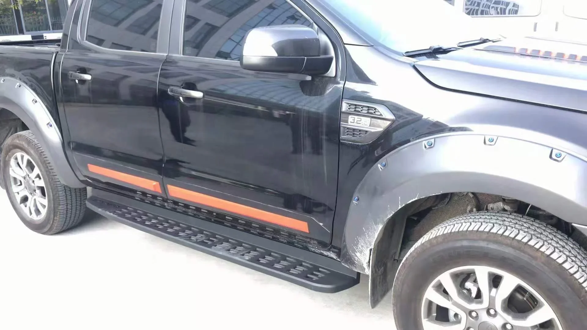 Other Exterior Pickup Parts Side Running Board Side Steps Steel Nerf Bar Raptor Style Bar For Truck Ranger custom