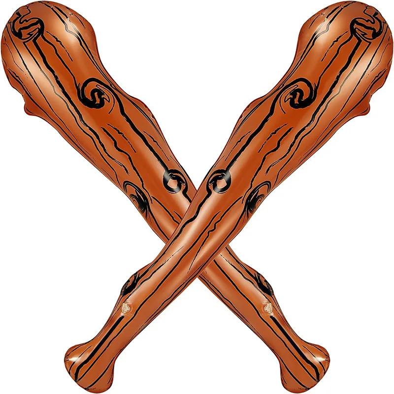 Inflatable Wooden Stick PVC Inflatable Stick Wild Man Hammering And Expelling Monster Caveman Playing Party Prop
