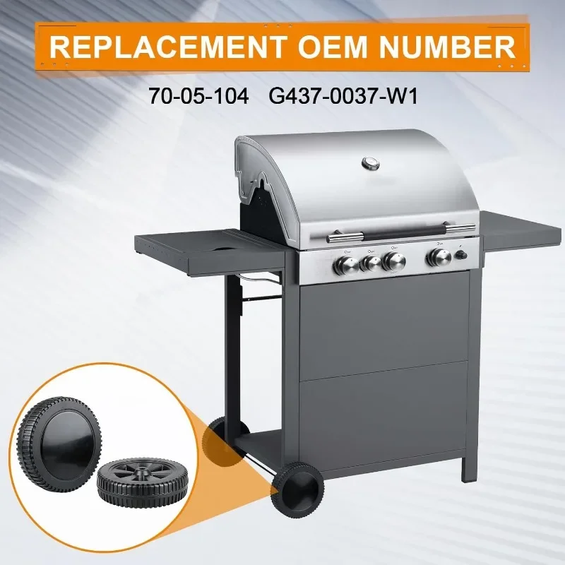 Barbecue Cart Wheels Wear-resistant Heat-resistant for Multifunctional Barbecue Stoves and Kitchen Accessories