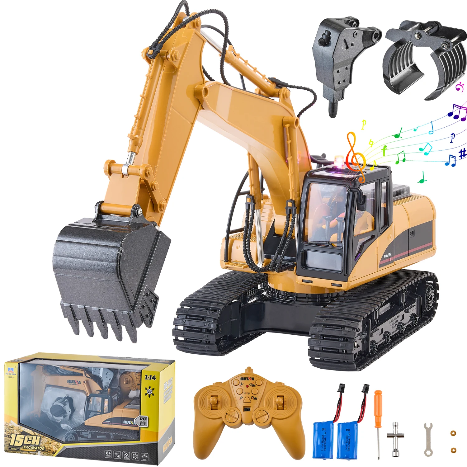 SucceBuy2.4GRemoteControlExcavatorDumpTruck3in1RCModelCarDiggerToywithLight&SoundConstructionVehicleforKid-AliExpress