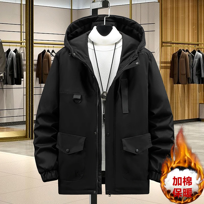 

Plus Size 8XL 9XL 10XL Parkas Men Winter Thick Jacket Coat Fashion Casual Green Parka Male Black Jackets Big Size 10XL 150KG