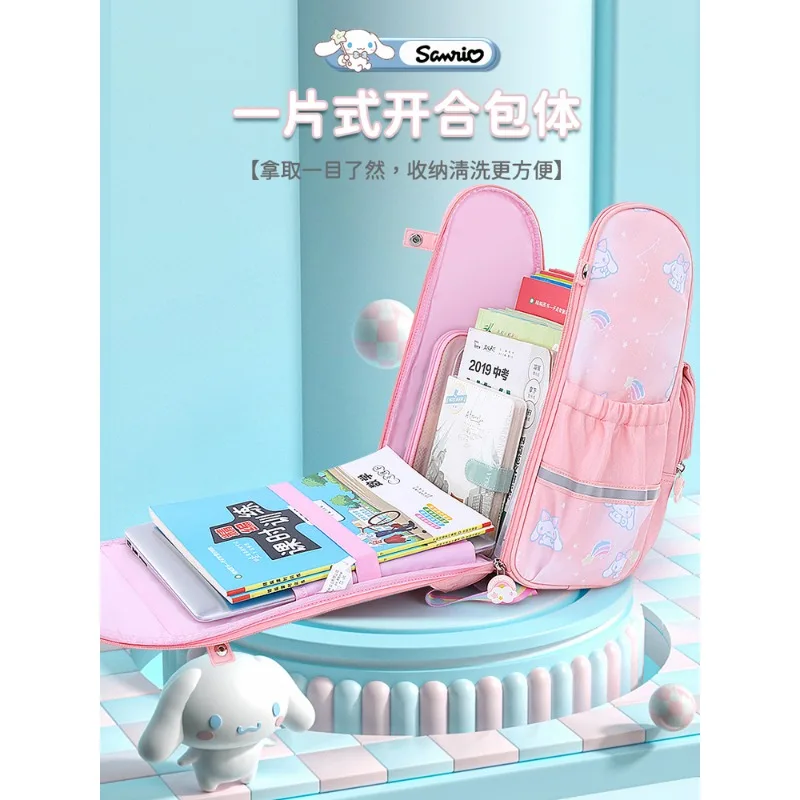2024 Lovable Sanrio Big-eared Dog Cinnamoroll Schoolbag Girls Children Cute Large-capacity Backpack Daily Travel Convenience Bag