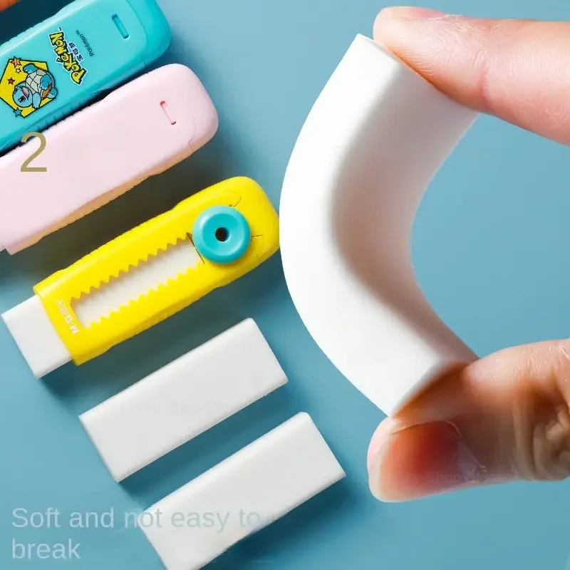   푸시-풀 지우개 Squirtle Charizard Mew 휴대용 고무 지우개 어린이 학교 사무용품 문구 상품