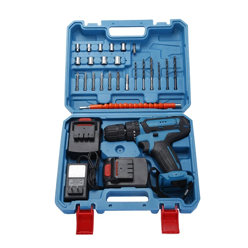 

Cordless Drill Driver Screwdriver Mini Wireless Power Driver Power Tools Handheld Drill Charging Drill + 2 Battery