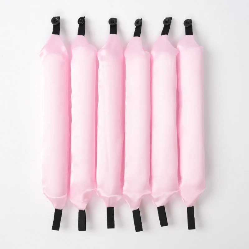 Heatless Curling Rod Headband 6Pcs No Heat Silk Curls Hair Rollers Sleeping Lazy Soft Hair Curlers Foam Rod Styling Tools
