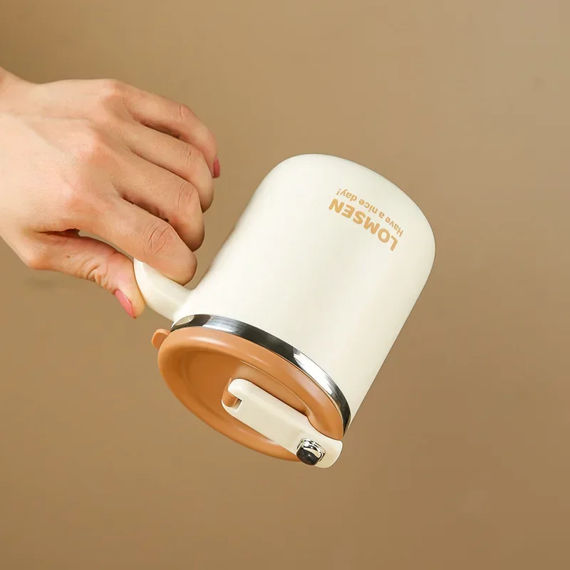 Stainless Steel Mug Double-layer Ironing Thermos Cup Home Office Dormitory with Cover Coffee Cup Tea