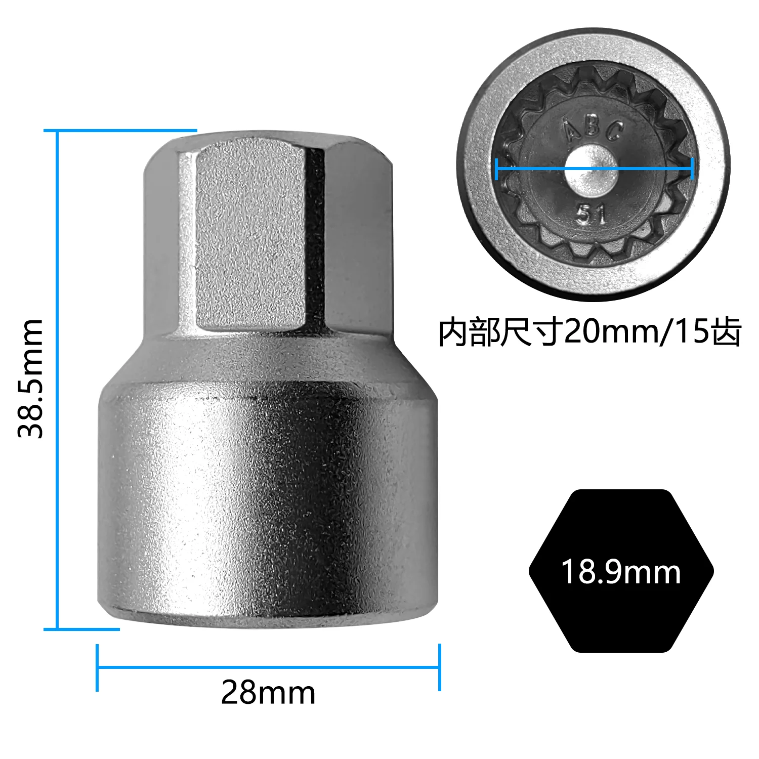 20er Pack Rad verriegelung mutter Schlüssel loch Diebstahls icherung für Porsche Cayenne Panamera Volkswagen Touareg 14pt – Detail 2