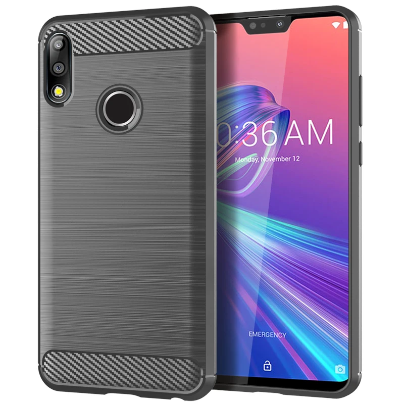 Matte Silicone Shockproof Carbon Fiber Soft Back Cover - Anti-Knock Protection Case