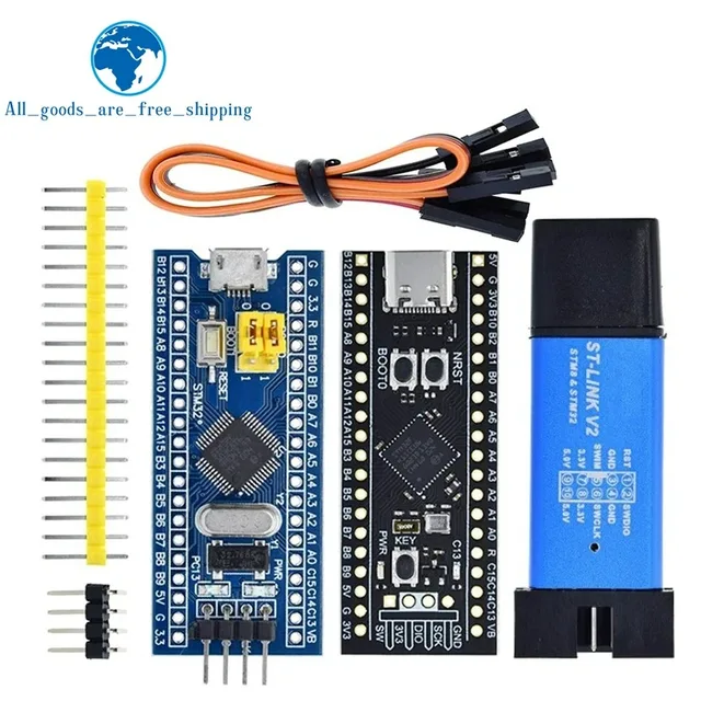 STM32F103C8T6 CH32F103C8T6 ARM STM32 Minimum System Development Board STM32F401 STM32F411 + ST-LINK V2 Download Programmer