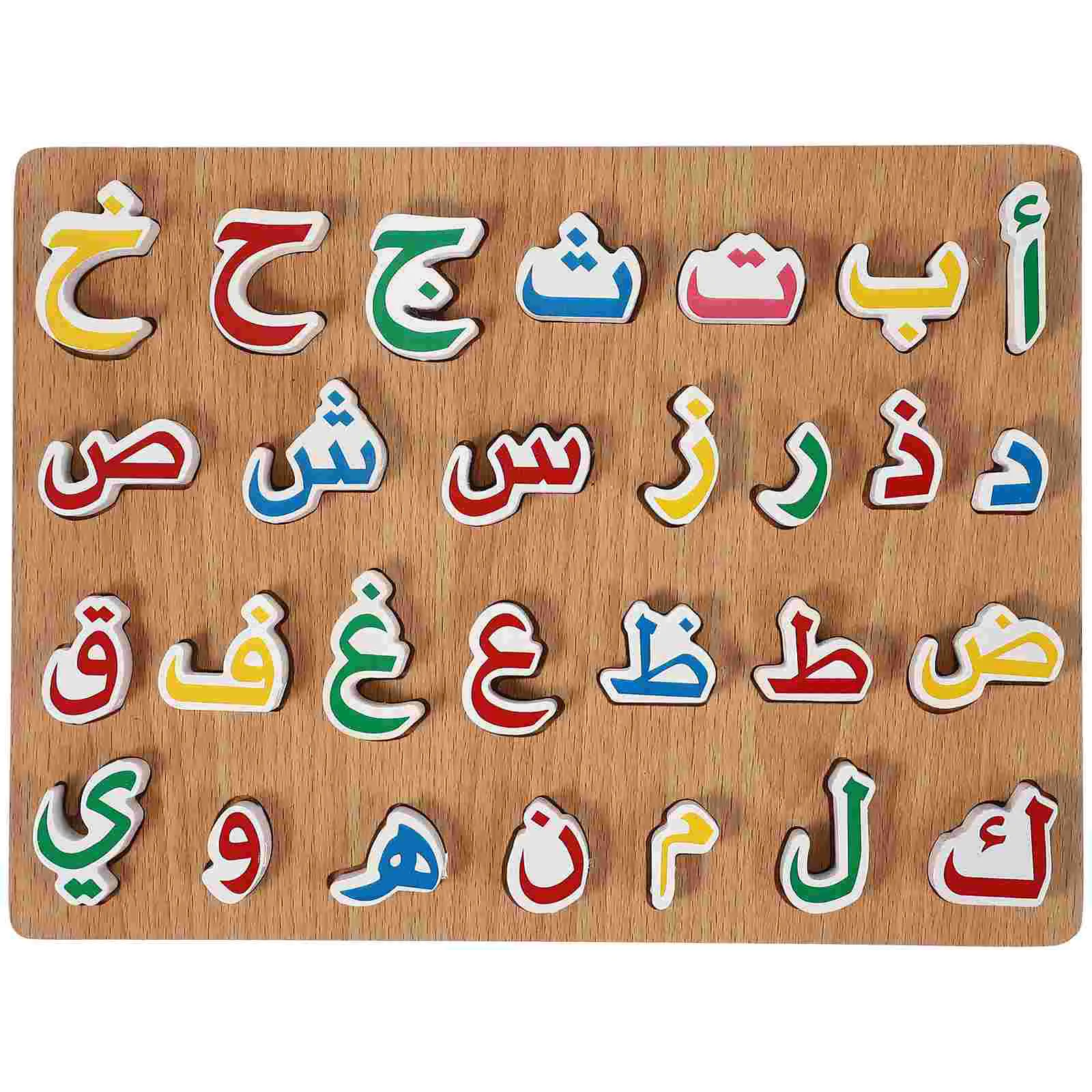 

Puzzle Arabic Toys Matching Kids Alphabet Children Toy Woodenwood Learning Board Plaything Letter Aids Education Blocks Stem