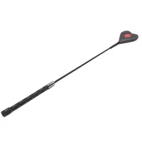 51CM Pu Leather Paddle, Heart-Shaped Riding Crop Pu Leather Horse whip,Submissive,Flog Spank Paddle 1