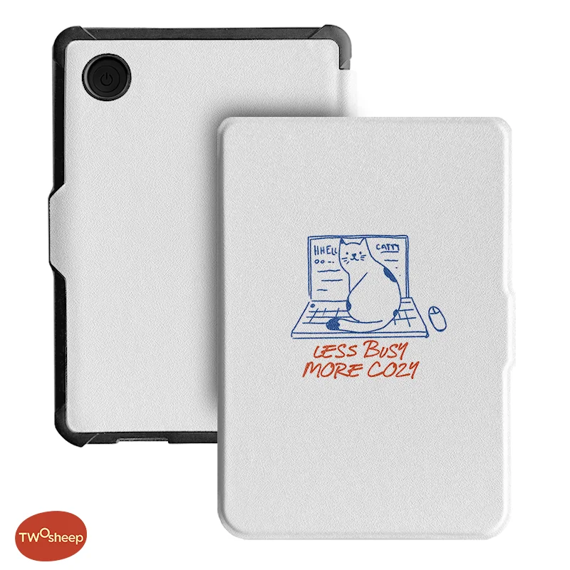 Cat Line Art Illustration 6 Flip Cover with TPU Soft Shell