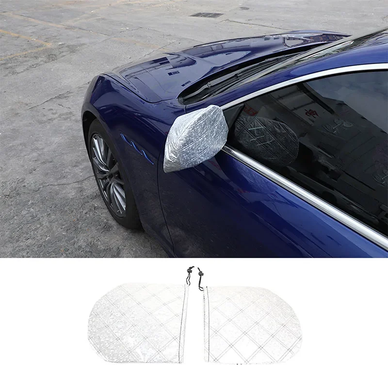 

For Maserati Ghibli Quattroporte Levante 2014-2023 Car Rearview Mirror Frost-Proof Snow-Proof Protective Cover Car Accessories