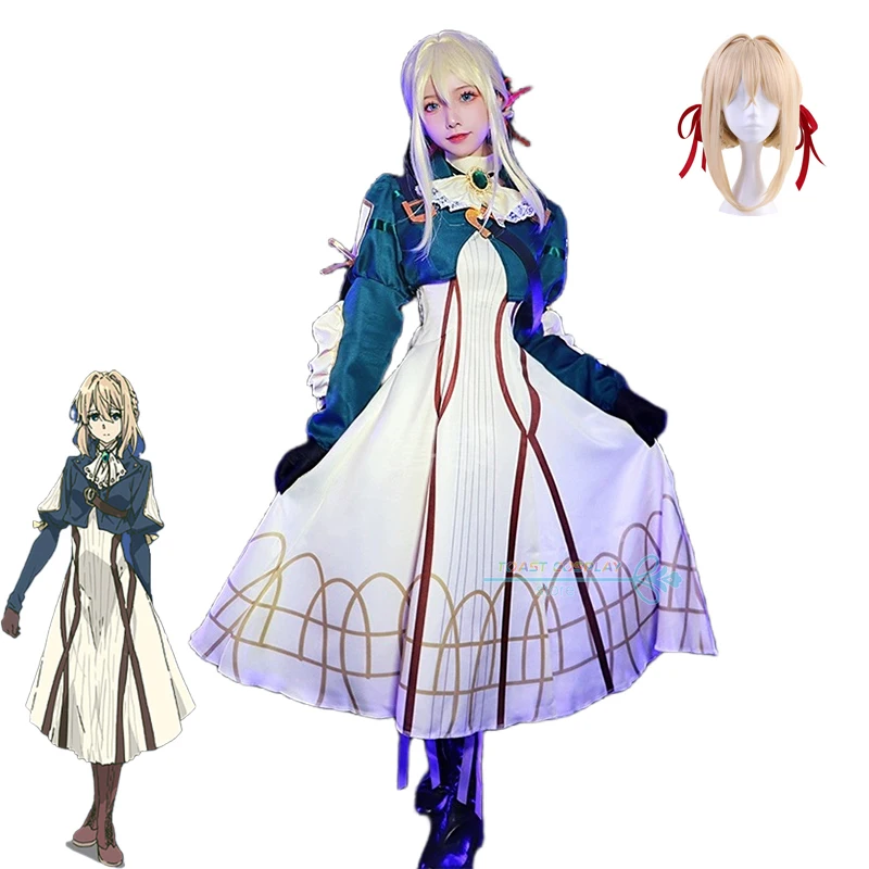 

Anime Violet Evergarden Cosplay Costume Goegrous Princess Maid Dress Halloween Carnival Prom Apron Dress For Woman