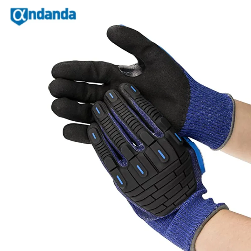 

Andanda Work gloves Level 5 Cut Resistant Nitrile Gloves Security Protection Resistant Mechanic Gloves Indestructible Glove