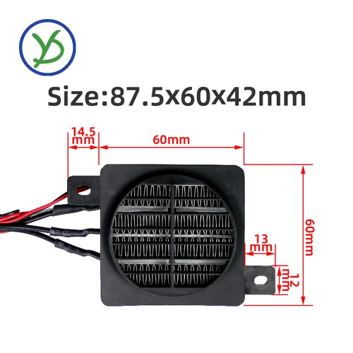 350W 220V 히터 24V DC 팬 온도 조절 전기 히터 PTC 팬 히터 난방 요소 계란 인큐베이터 히터 2