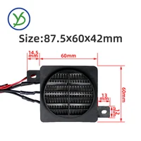 350W 220V Heater 24V DC Fan Thermostatic Electric Heater PTC Fan Heater Heating Element Egg Incubator Heater 2