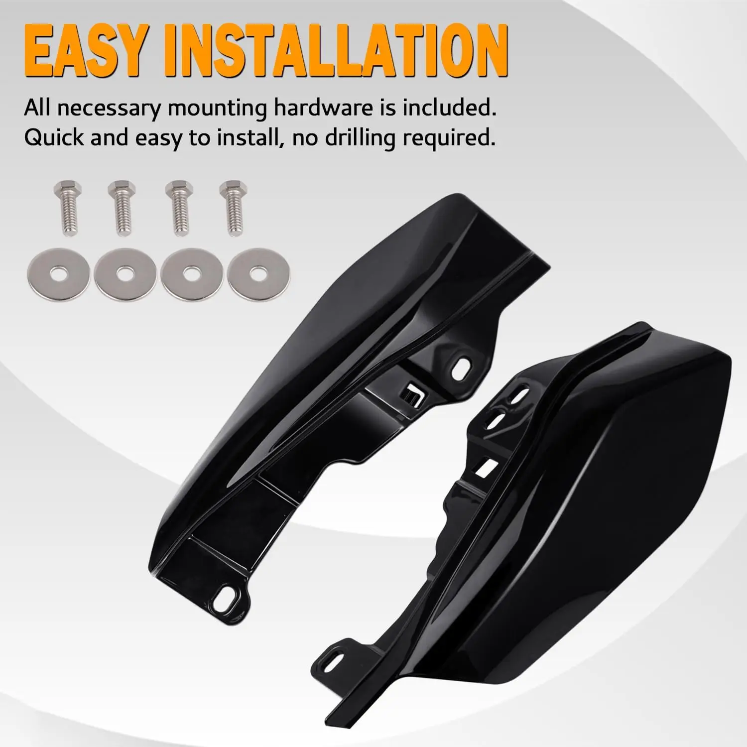 Moto Air Deflettore Harley Travel Black Chrome Heat Shield Adatto Per Electric Glide Road Glide 2017-2024