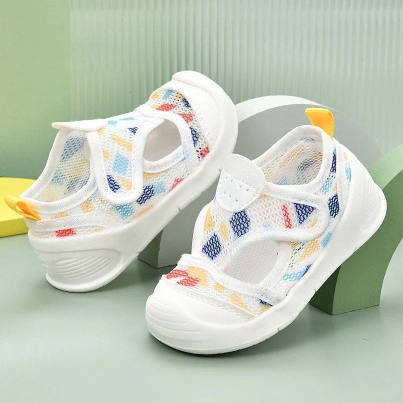 

Infant First-Walker Shoes Toddler Non-Slip Mesh Sandal Summer Shoes Rubber Sole Baby Shoes Prewalker Shoes for Kids 1-3T