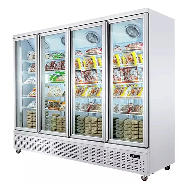 Upright Glass Doors Beverage Display Refrigerator Showcase Cooler Drinks Freezing Cabinet