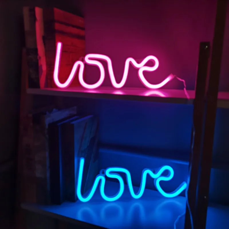 Neon Sign Love LED Neon Sign Light Glowing For Valentine's Day Propose Festival Home Party Decor Adult Gift