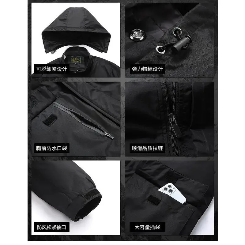 ゴータイガース:レオナール:ウィンドブレーカー(羽織) Windbreaker Men Jacket Waterproof Outdoor Hooded Coat Sports