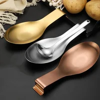 1Pc Fish Shape Stainless Steel Spoon Rest Thickened Stainless Steel Buffet Clip Tray Hotel Restaurant Kitchen Utensil Holder 1