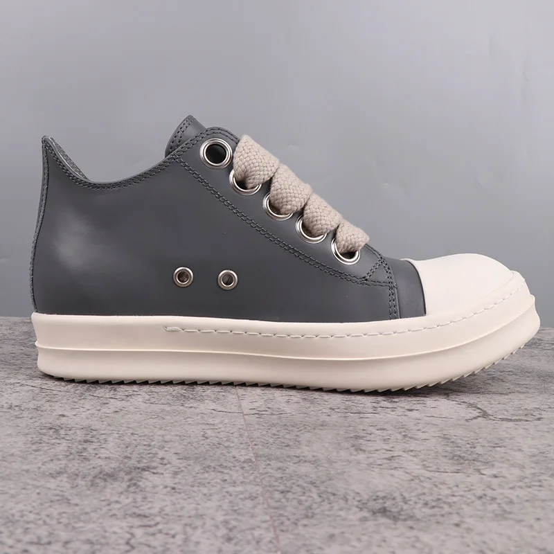 

Unisex Leisure Shoes Spring Autumn 2023 New Thick Lace-Up Design Mixed Colors Unisex Sneakers Comfortable Concise Walking Shoes