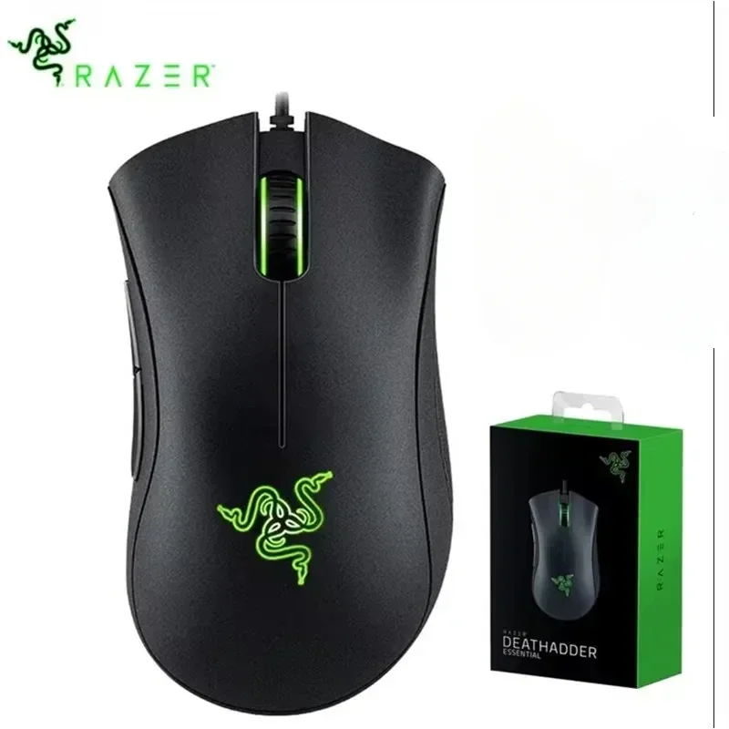 Razer DeathAdder Essential Wired Gaming Mouse 6400DPI 5 Independently Buttons for Laptop PC Gamer