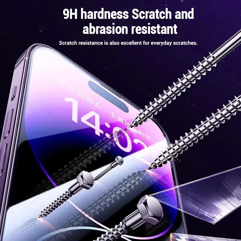 Premium Privacy Screen Protector - 3-Pack 8K Ultra Clear, Dust-Free Tempered Glass