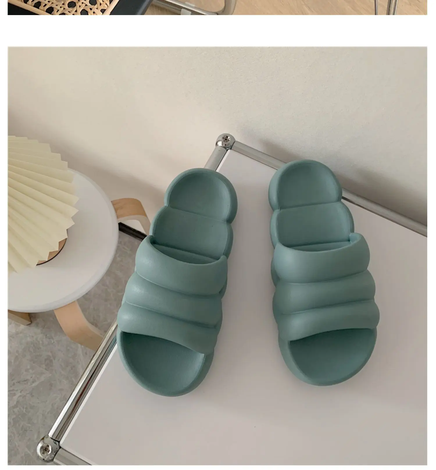 Comwarm Soft Cloud Hausschuhe Frauen Sommer Outdoor Paar trend ige Hausschuhe Home Badezimmer rutsch feste Schuhe Freizeit solide Flip-Flops – Detail 27