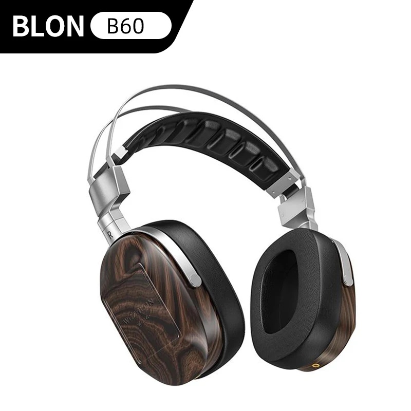 BLON B60 50mm Dynamic Driver Over Ear Headphone Diafragma Revestido de Berílio De Madeira