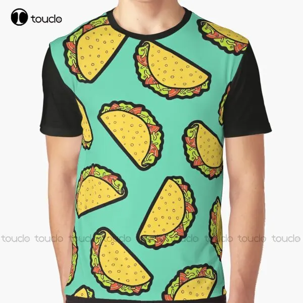 

It'S Taco Time! Graphic T-Shirt Custom Aldult Teen Unisex Digital Printing Tee Shirts Custom Gift Xxs-5Xl Streetwear