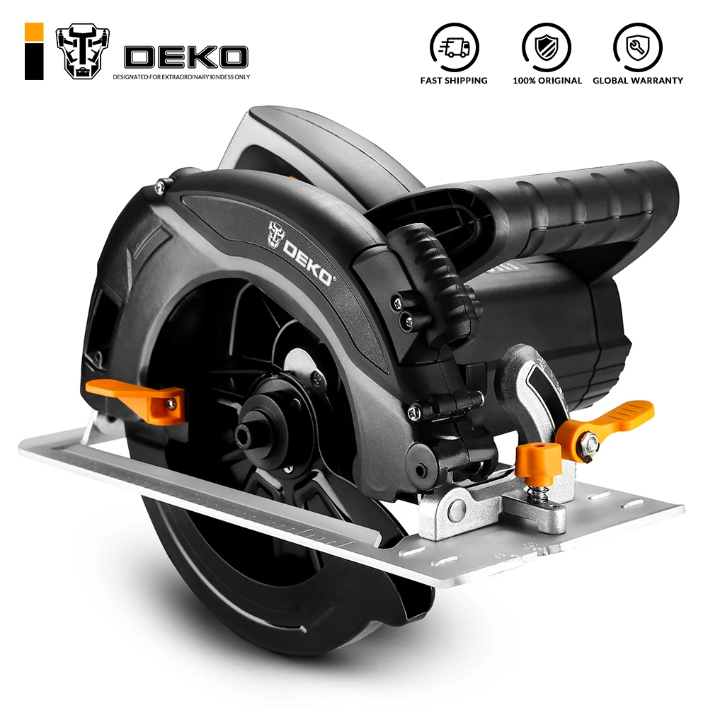 

DEKO DKCS1600 Circular Saw Power Tools with Blade, Dust Passage, Auxiliary Handle, High Power and Multi-function Cutting Machin